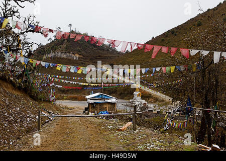 Königreich Bhutan, Pass Höhe Pele La, Stockfoto