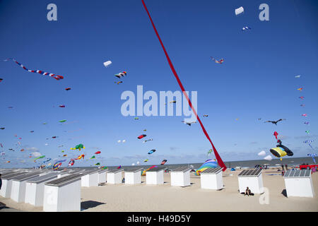 Internationales Drachenfestival am Strand von Ostende, Belgien Stockfoto