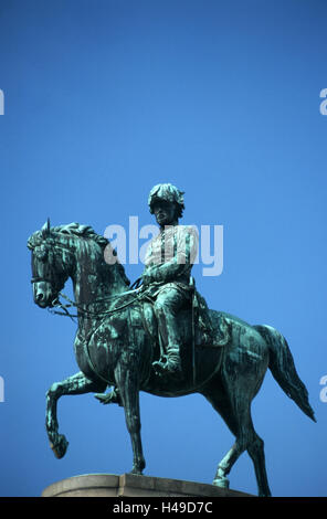 Österreich, Wien, Raum Albertina, Palais Erzherzog Albrecht, bluten Statue der Habsburger Erzherzog Albrecht auf der Albrecht-Rampe, Stockfoto