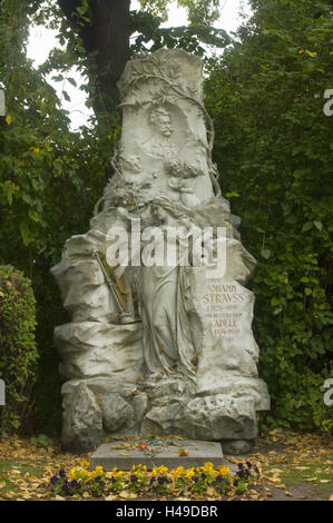 Österreich, Wien, Zentralfriedhof, TPZ Grab Johann Strauß, Stockfoto