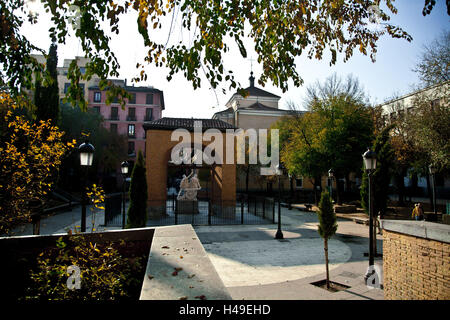 Plaza del Dos de Mayo im Bereich Malasaña, Stadtzentrum, Madrid, Spanien, Stockfoto