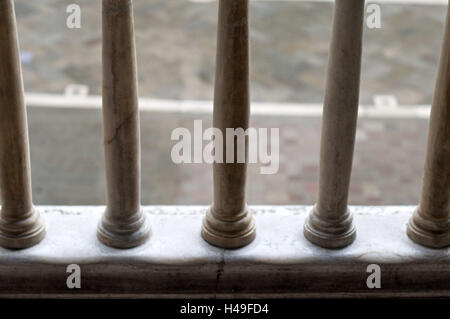 Italien, Venedig, Dogenpalast, Geländer, Detail, Innenhof, Blick, Blick, Dogenpalast, Gericht, Innenhof, Italien, Portikus, Venedig, Veneto, Venezia Stockfoto