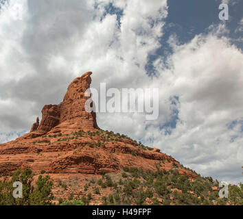 Kaffeekanne Rock, Sedona, Arizona Stockfoto