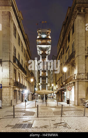 Elevador de Santa Justa, Stadtteil Baixa, Lissabon, Portugal, Stockfoto