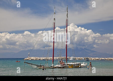 Griechenland, Zakynthos, Alikanas Strand, Schiffbruch erleiden, Stockfoto