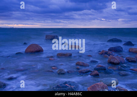 Fehmarnsund, Ostsee, Abendstimmung, Stockfoto