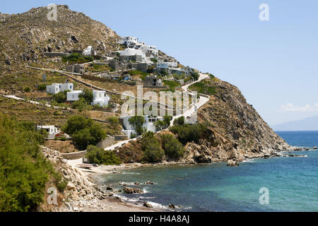 Griechenland, Kykladen, Mykonos, Strand von Elia, Stockfoto
