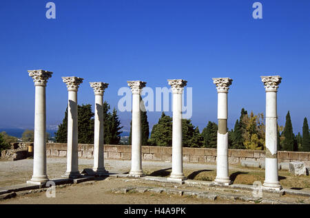 Griechenland, Dodekanes Insel Kos, Asklepieion, Apollon-Tempel, Säulen, Stockfoto