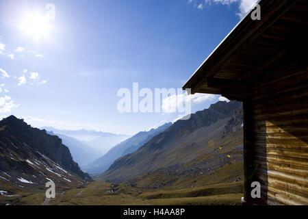 Österreich, Tirol, Lechtaler Alpen, Berg Arl, St. Anton, Valluga, Valfagehrkar, Vorarlberg, Kreuzgang Valley, Stockfoto