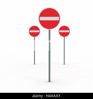 Kein Eintrag-Zeichen, Stockfoto