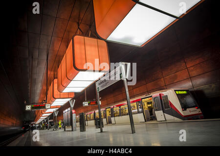 Deutschland, Hamburg, HafenCity, Metro, U4, Haltestelle, Stockfoto