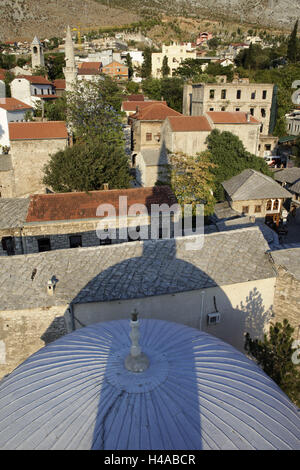 Europa, Übersicht, Stadt, Mostar, Bosnien und Herzegowina Koski Mehmed Pascha-Moschee (Moschee), Stockfoto