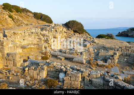 Griechenland, Kreta, Sitia, Ausgrabung Itanos mit Vai, Stockfoto