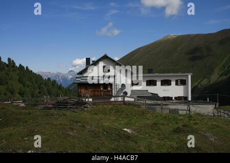 Österreich, Tirol, Stubaier Alpen, Adolf Pichler Hütte, 1977 m Stockfoto