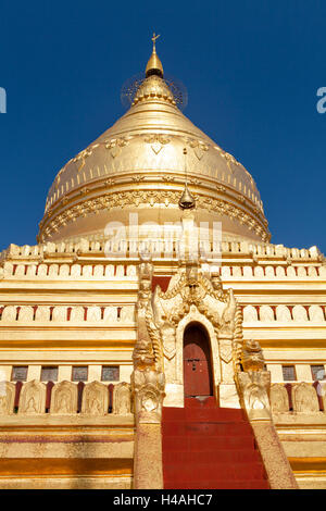 Shwezigon-Tempel in Bagan, Myanmar Stockfoto