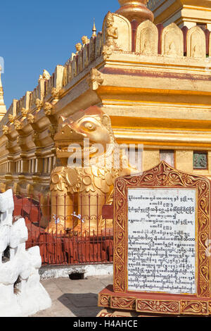 Shwezigon-Tempel in Bagan, Myanmar Stockfoto