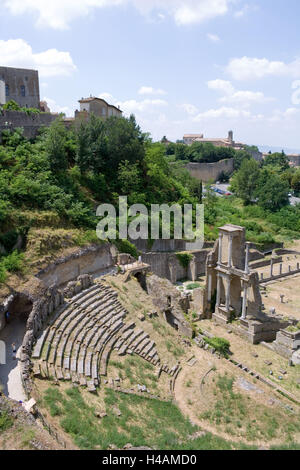 Italien, Toskana, Volterra, Römisches Theater, Stockfoto