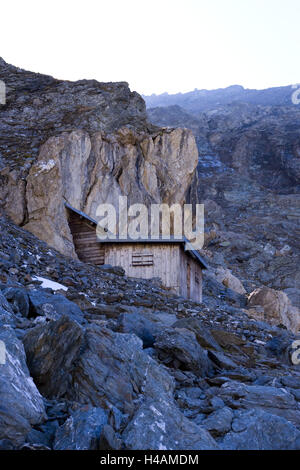 Schweiz, Bündner, Passhöhe, Grevasalvas, Zoll wach Hütte, Stockfoto