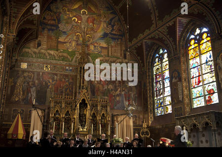 Kirche der Chor in der Heilig-Blut-Basilika, Brugge, Belgien, Europa, Stockfoto