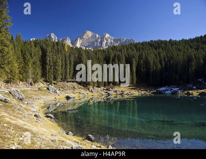 Italien, Südtirol, Dolomiten, Karerpass, Karersee, Stockfoto