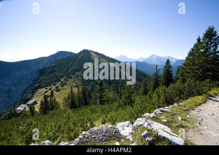 Bayern, Berchtesgadener Land, Blick auf die Predigt-Stuhl, Stockfoto