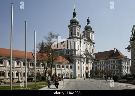 Deutschland, Bayern, Oberpfalz, Waldsassen, Kirche, außerhalb, Stockfoto