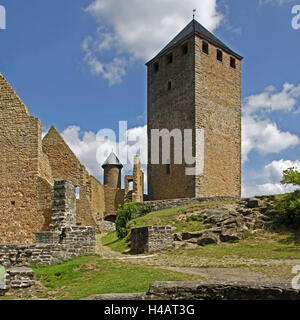 Deutschland, Rheinland-Pfalz, helle Schlossberg, erbaut um 1200, Stockfoto