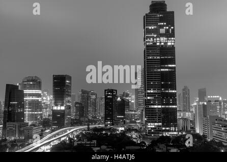 Jakarta in schwarz / weiß Stockfoto