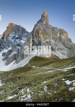 Bureloni (3130m), Cima della Vezzana (3192m), Cimon della Pala (3184m), Passo Rolle, Trentino - Alto Adige, Dolomiten, Italien Stockfoto