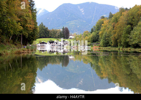 Deutschland, Bayern, Garmisch-Partenkirchen, See Riessersee Stockfoto