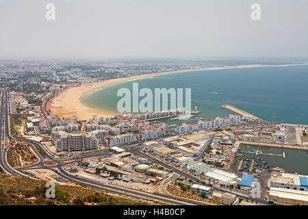 Draufsicht Agadir, Marokko, Afrika Stockfoto