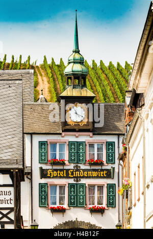 Stadtzentrum, Rüdesheim, Rheinschlucht, Deutschland, Europa Stockfoto