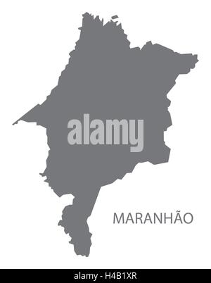 Maranhao Brasilien Karte in grau. Stock Vektor