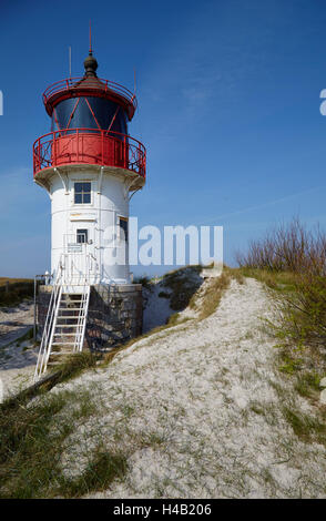 Leuchtturm auf dem Gellen, Insel Hiddensee, Western Pomerania Nationalpark Boddenlandschaft, Mecklenburg-Vorpommern Stockfoto