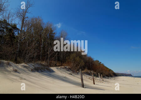Strand und Steilküste an der Ostsee in der Wolliner Nationalpark zwischen Wiselka und Misdroy im Westen Pommerschen Woiwodschaft, Polen Stockfoto