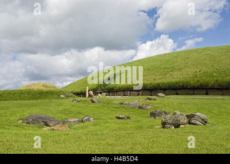 Irland, Newgrange, Leinster, Meath, Knowth, megalithische Anlage, Stockfoto