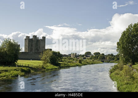 Irland, Leinster, Meath, Trim Castle, Fluss Boyne Stockfoto