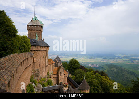 Haut-Koenigsbourg, Elsass, Frankreich, Stockfoto