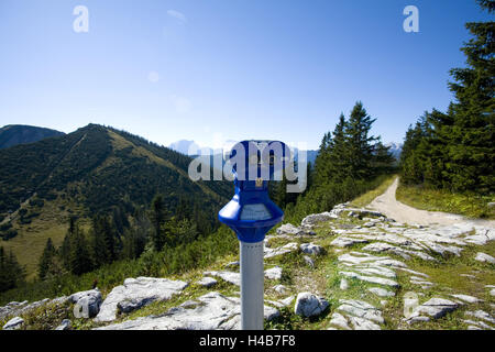 Bayern, Berchtesgadener Land, Blick auf die Predigt-Stuhl, Fernglas, Stockfoto