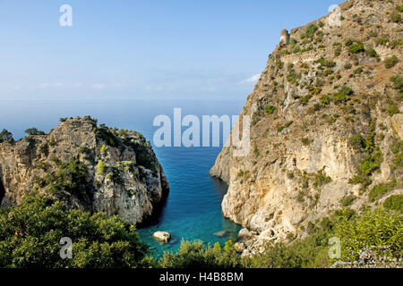 Türkei, Provinz Antalya, Gazipasa, Bucht und Schloss Berg Antiochia Ad Cragum, Stockfoto