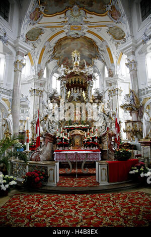 Deutschland, Bayern, Oberfranken, Bad Staffelstein, Wallfahrtsbasilika Vierzehnheiligen (Wallfahrt Basilika Vierzehnheiligen), innen, Stockfoto