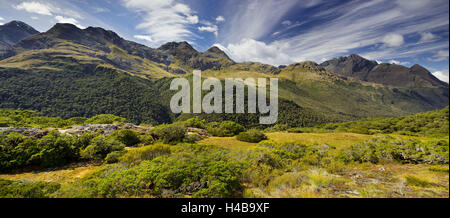 Wichtige Gipfel, Fjordland National Park, Southland, Südinsel, Neuseeland Stockfoto