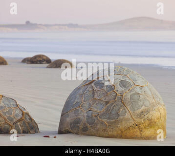 Moeraki Boulders, Otago, Südinsel, Neuseeland Stockfoto