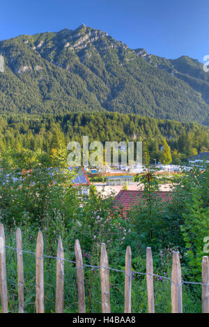 Blick auf camping Erlebnis Zugspitze, Grainau, Bayern, Deutschland, Stockfoto