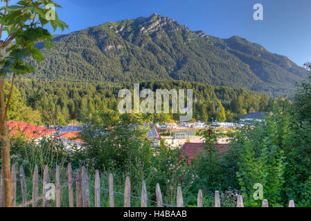 Blick auf camping Erlebnis Zugspitze, Grainau, Bayern, Deutschland, Stockfoto