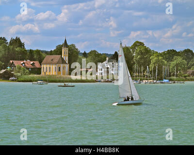 Deutschland, Oberbayern, Fünfseenland Bereich, See Ammersee Stockfoto