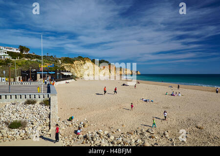 Praia de Porto de Mos, eines der wunderbaren Strände am Atlantik in der Nähe von Lagos, Algarve, Portugal, Europa Stockfoto