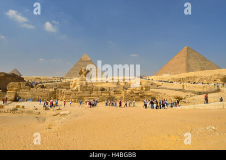 Große Sphinx von Gizeh, die Pyramiden von Gizeh, Kairo, Ägypten, Naher Osten, Nordafrika, Afrika Stockfoto
