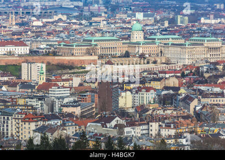 Budaer Burg, Blick von Buda, Pest, Budapest, Ungarn, Europa Stockfoto