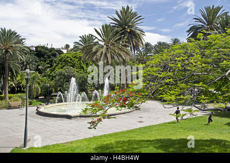 Spanien, Kanarische Insel, Korn Canaria, Lesung Palma, "Parque Doramas", Brunnen, Stockfoto